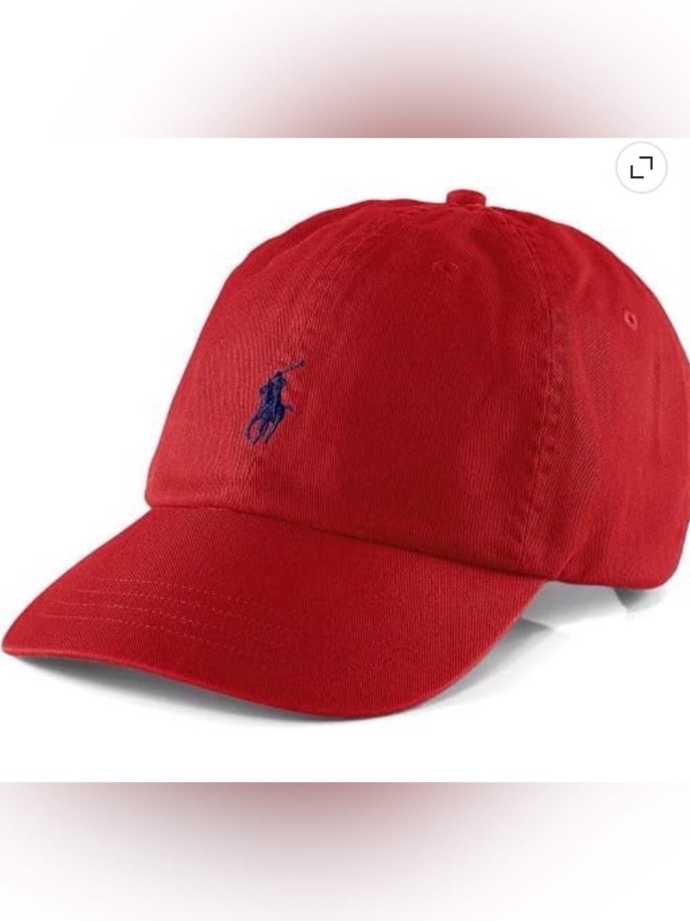 Polo Ralph Lauren Classic Baseball  Cap Red Unisex Adjustable Cotton Hook & Loop